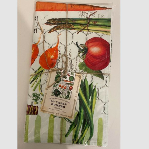 Michel Design Works Table Runner 60" x 16.5" Vegetable Garden - Picture 1 of 3